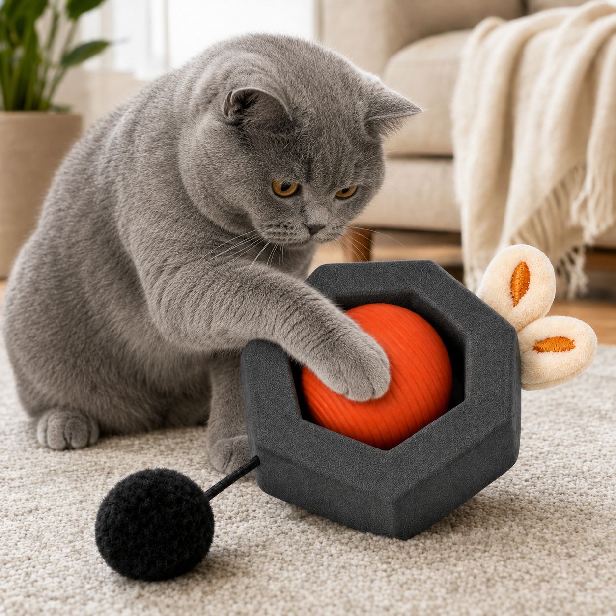 interactive cat puzzle toy set – treat dispensing enrichment toy with ball, plush mouse and feather teaser for cats interactive cat puzzle toy set – treat dispensing enrichment toy with ball, plush mouse and feather teaser for cats