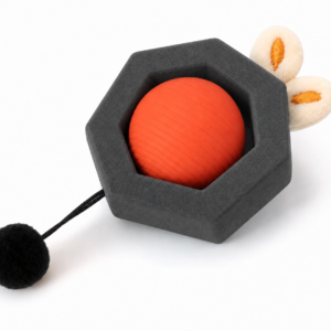 interactive cat puzzle toy set – treat dispensing enrichment toy with ball, plush mouse and feather teaser for cats