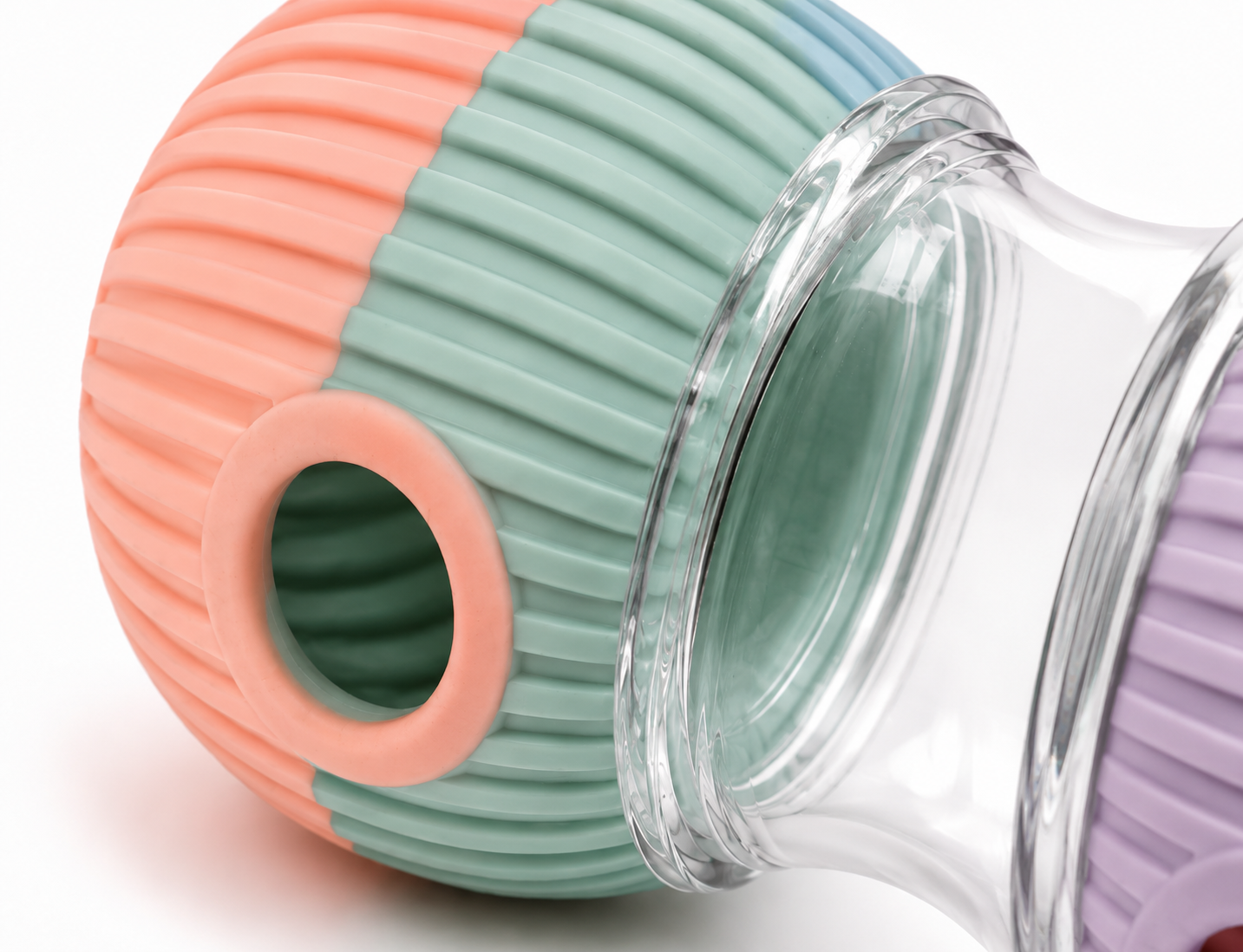 pastel dumbbell shaped dog treat dispenser and rolling toy pastel dumbbell shaped dog treat dispenser and rolling toy