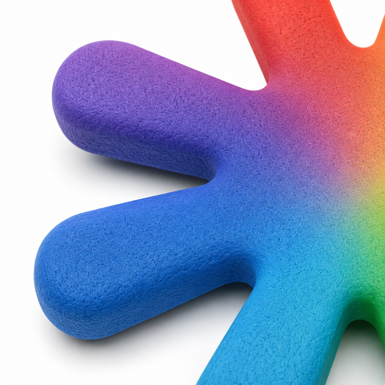 rainbow splat shaped dog toy with multi arm design rainbow splat shaped dog toy with multi arm design