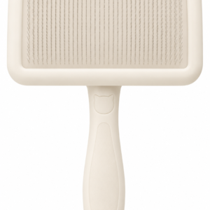 rectangular self cleaning slicker brush for cats – cream