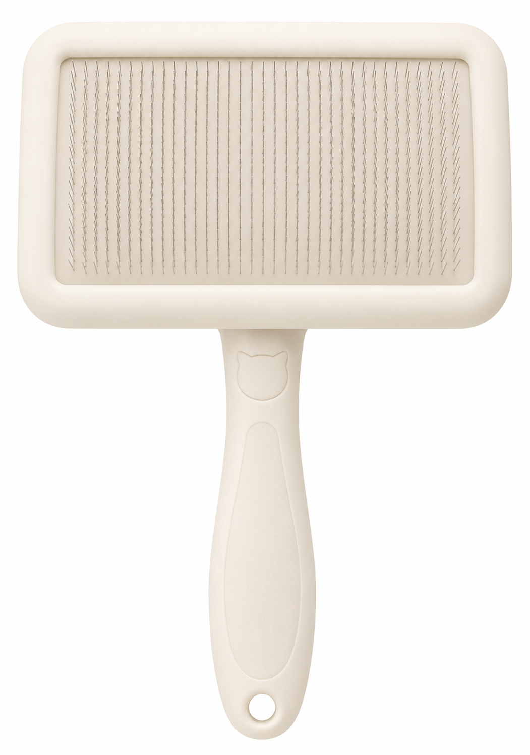 rectangular self cleaning slicker brush for cats – cream rectangular self cleaning slicker brush for cats – cream