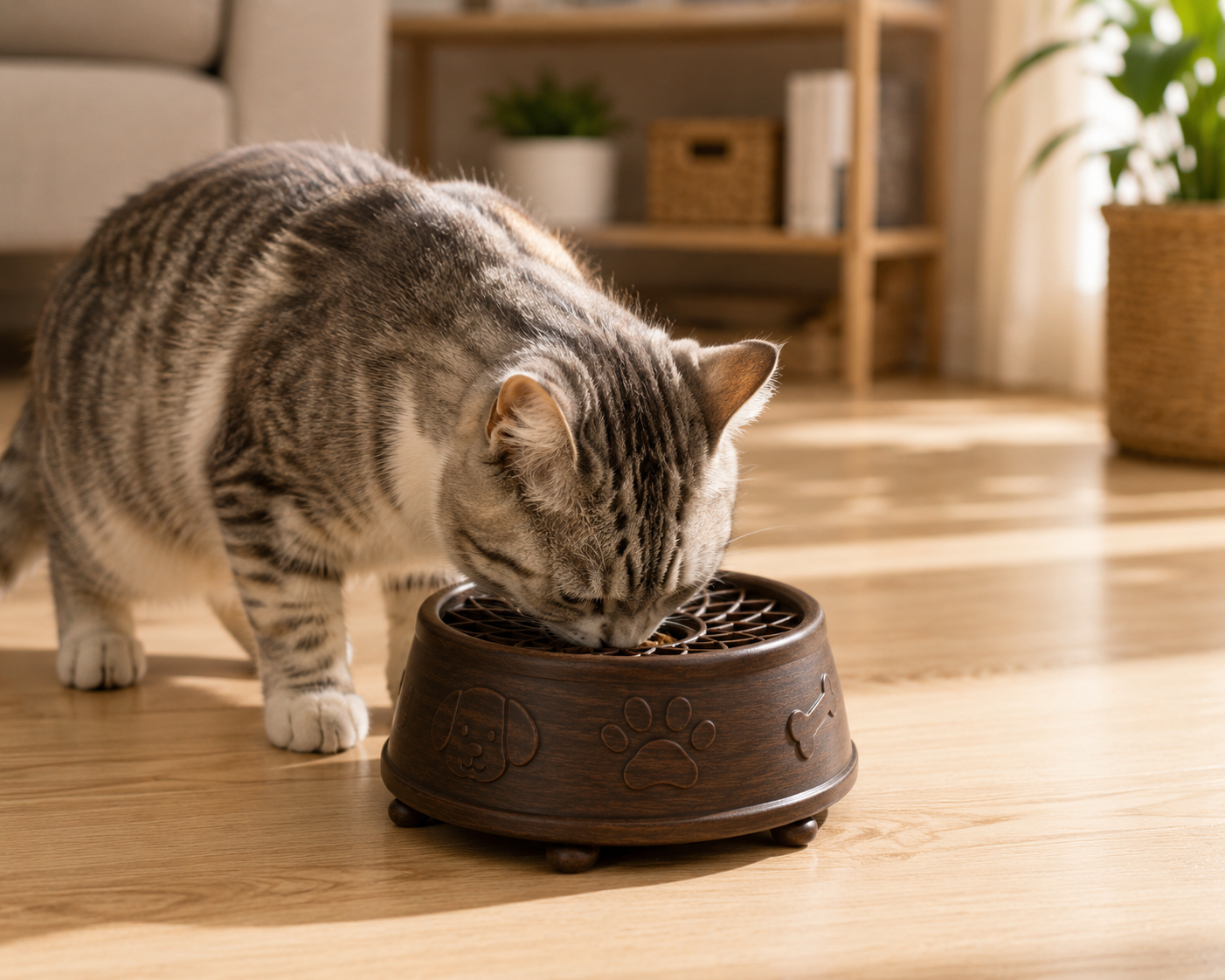 wooden slow feeder pet bowl – elevated maze feeding bowl for dogs and cats with stable raised base wooden slow feeder pet bowl – elevated maze feeding bowl for dogs and cats with stable raised base