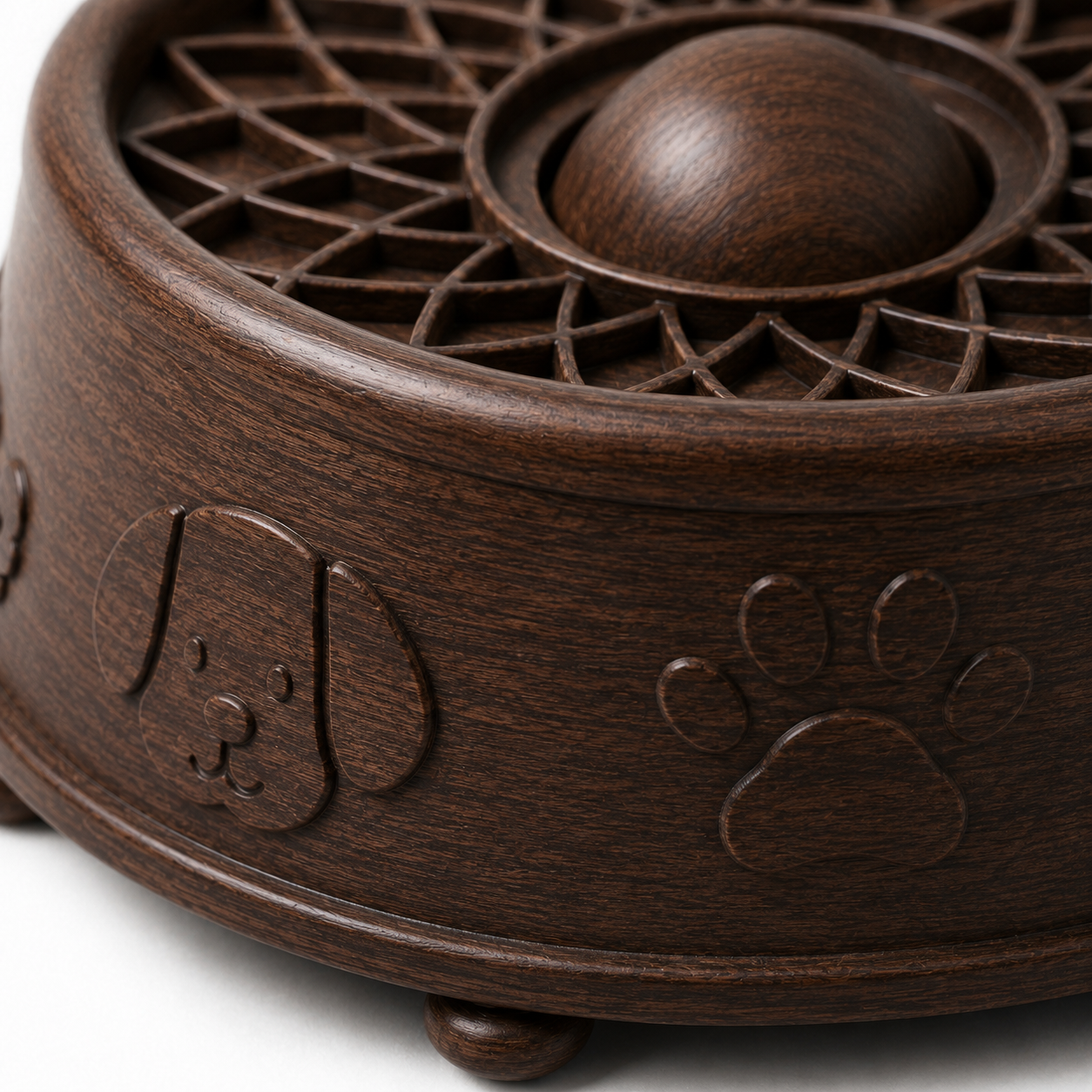 wooden slow feeder pet bowl – elevated maze feeding bowl for dogs and cats with stable raised base wooden slow feeder pet bowl – elevated maze feeding bowl for dogs and cats with stable raised base